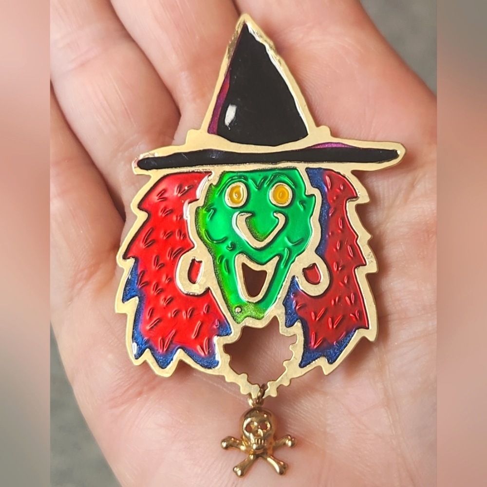 Hot Topic Colorful Witch Pin